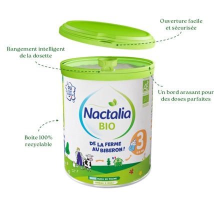 Avis Lait bio infantile 3ème âge 10-36 mois Nactalia BIO 2