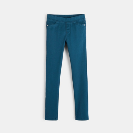 Avis Pantalon en toile hyper stretch vert fille OKAIDI 1