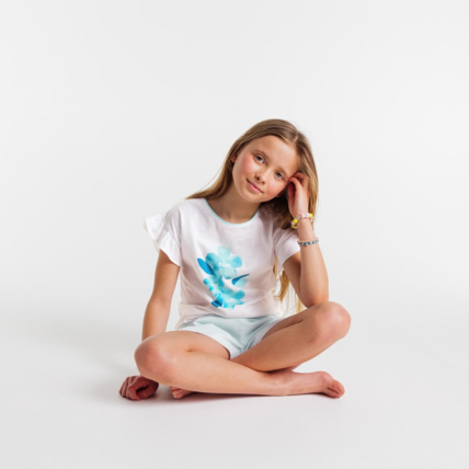 Avis Pyjama d'été à message blanc fille OKAIDI 1