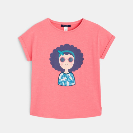 Avis T-shirt à motif personnage rose fille OKAIDI 2