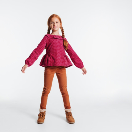 Avis Blouse velours imprimée rose fille OKAIDI 1