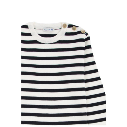 Avis Pull marin rayé "Riec" Kids - laine - Nature/Navire ARMOR-LUX 2