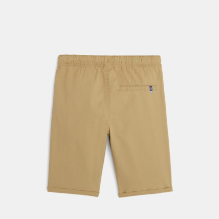 Avis Bermuda slim en toile unie beige garçon OKAIDI 3