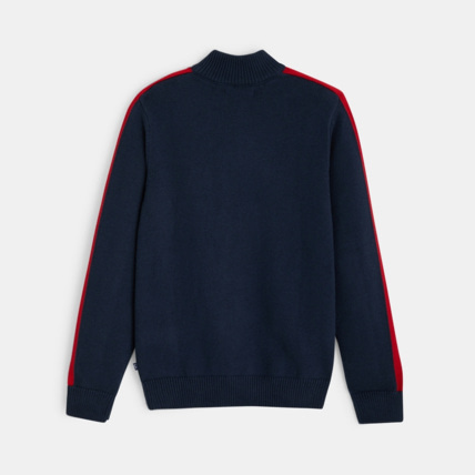 Avis Pull à col montant zippé bleu garçon OKAIDI 3
