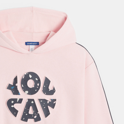Avis Sweat-shirt à capuche à message rose fille OKAIDI 2