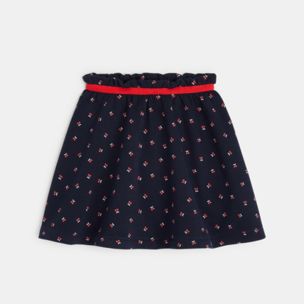 Avis Jupe courte évasée et imprimée bleue fille OKAIDI 2