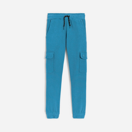 Avis Jogging uni à poches cargo bleu garçon OKAIDI 1