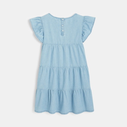 Avis Robe en jean mutlivolants bleue fille OKAIDI 4