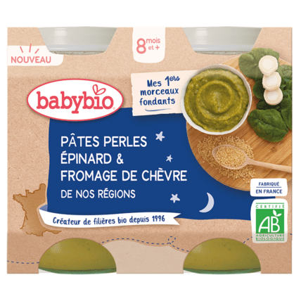 Avis Pâtes perles, épinards & fromage de chèvre Bio Babybio 1
