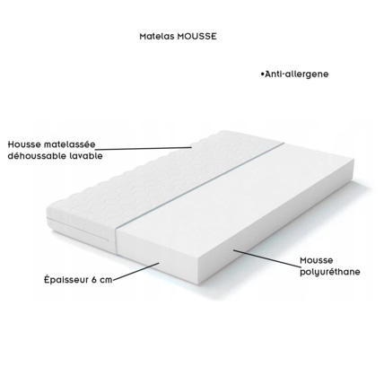 Avis Lit enfant + matelas mousse BB-BOOM 3
