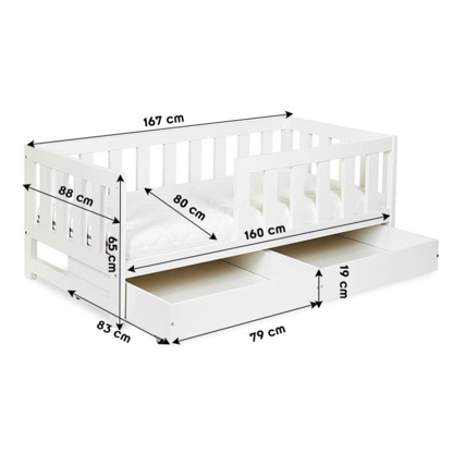 Avis Lit enfant avec double tiroir Amelia Mon Mobilier Design 4