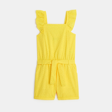 Avis Combishort en broderie anglaise jaune fille OKAIDI 1