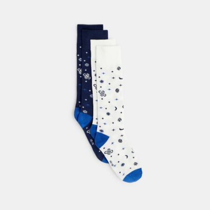 Avis Grandes chaussettes thermorégulantes fantaisie (lot de 2) bleues garçon OKAIDI 1