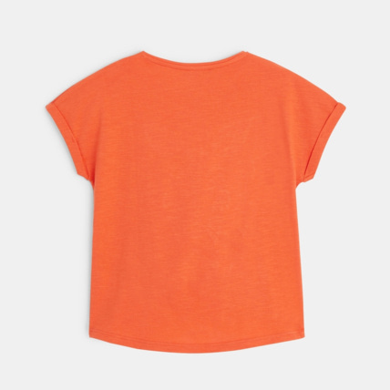 Avis T-shirt manches courtes motif Zèbre orange fille OKAIDI 3