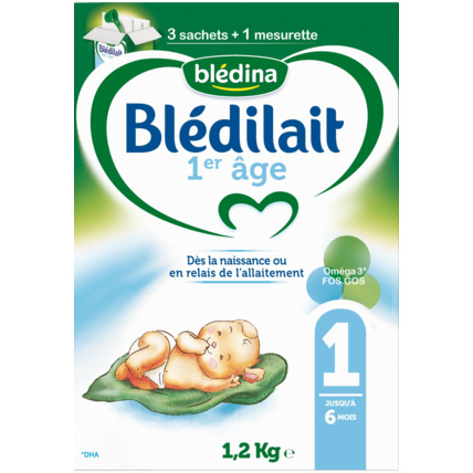 Avis Lait Blédilait 1er âge Bag in box Blédina 1