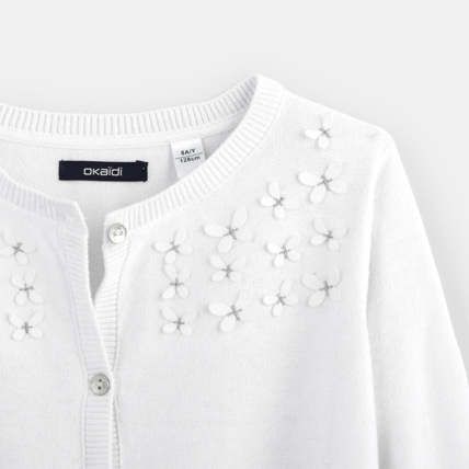 Avis Gilet fantaisie blanc fille OKAIDI 3