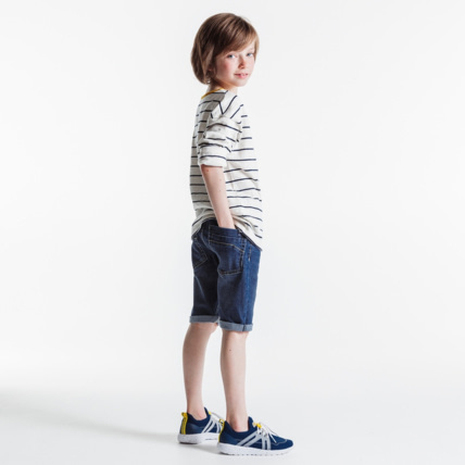Avis Bermuda slim en jean hyper stretch bleu garçon OKAIDI 1