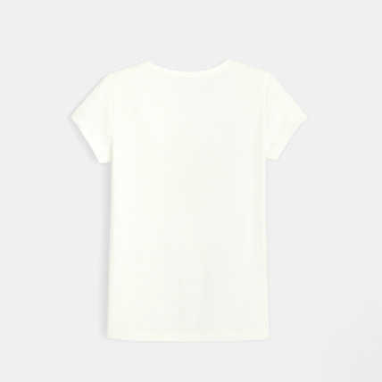 Avis T-shirt à motif brodé doré étoile blanc fille OKAIDI 3