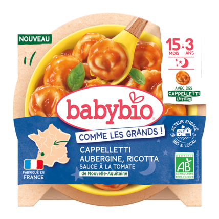 Avis Cappelletti Aubergine Ricotta sauce tomate Babybio 1