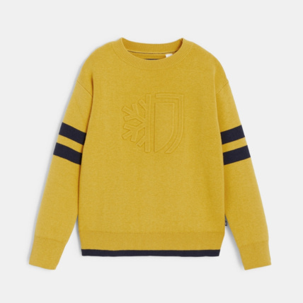 Avis Pull col rond à manches rayées jaune garçon OKAIDI 1