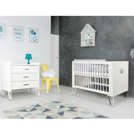 Avis Chambre bébé lit convertible et commode avec plan à langer BLANKA Mon Mobilier Design 3
