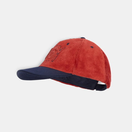 Avis Casquette en velours côtelé rouge garçon OKAIDI 1