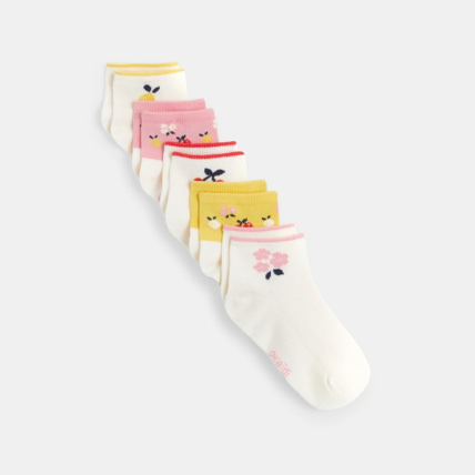 Avis Socquettes à motifs (lot de 5) blanc fille OKAIDI 1