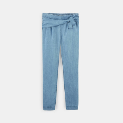 Avis Pantalon fluide uni bleu fille OKAIDI 1