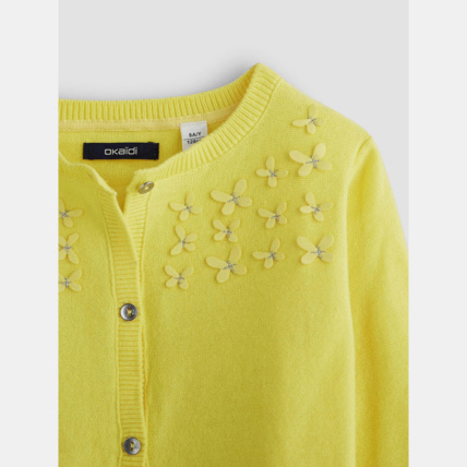 Avis Gilet fantaisie jaune fille OKAIDI 3