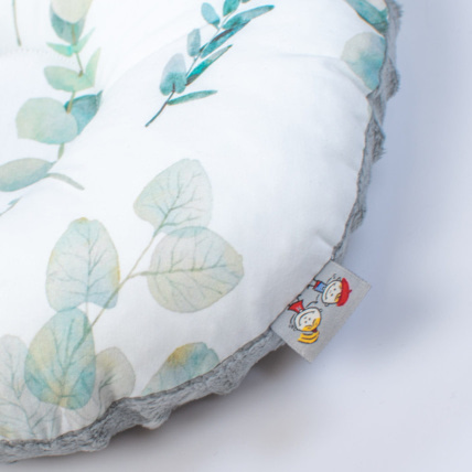 Avis Coussin anti tête plate réversible en minky, Eucalyptus Sevira Kids 3