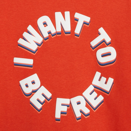 Avis Sweat-shirt à message "I want to be free" orange garçon OKAIDI 2
