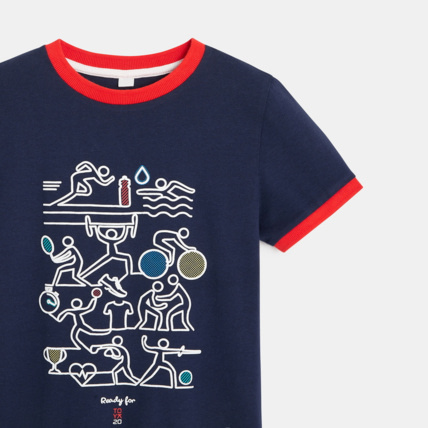 Avis T-shirt des supporteurs bleu garçon OKAIDI 2