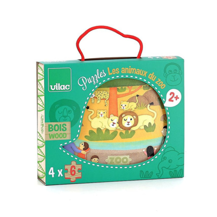 Avis Coffret de 4 puzzles en bois - les animaux du zoo VILAC 1
