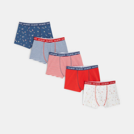 Avis Boxers en jersey (lot de 5) rouge garçon OKAIDI 1