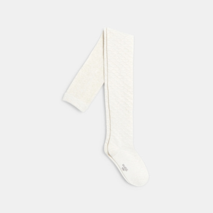 Avis Collant en tricot fantaisie blancs fille OKAIDI 1