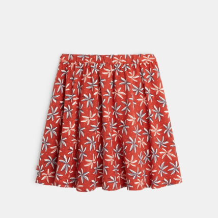 Avis Jupe fluide imprimé palmiers orange fille OKAIDI 3