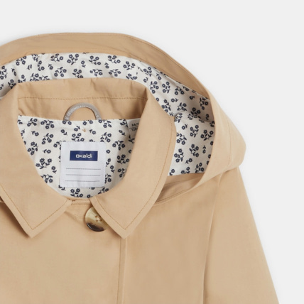 Avis Trench déperlant à capuche beige fille OKAIDI 4