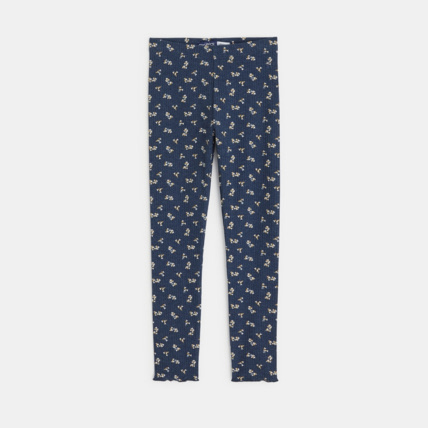 Avis Legging côtelé imprimé floral gris fille OKAIDI 1