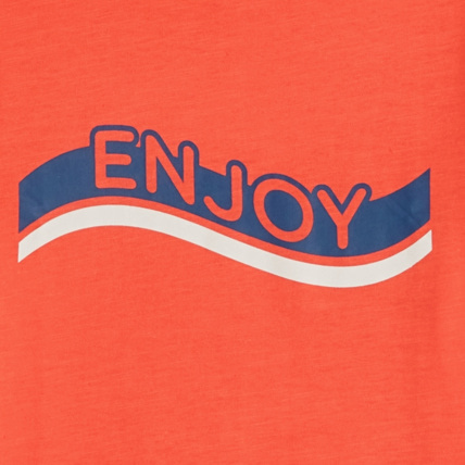 Avis T-shirt manches courtes à message Enjoy orange garçon OKAIDI 3