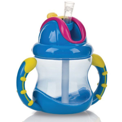 Avis Gobelet FLIP IT 270 ml à anses et paille NUBY 1