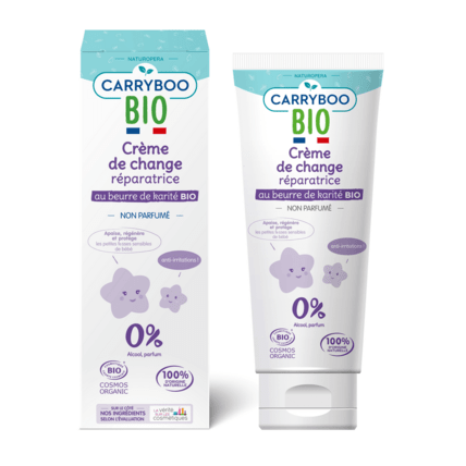 Avis Crème Change Réparatrice au beurre de karité Bio CARRYBOO 1