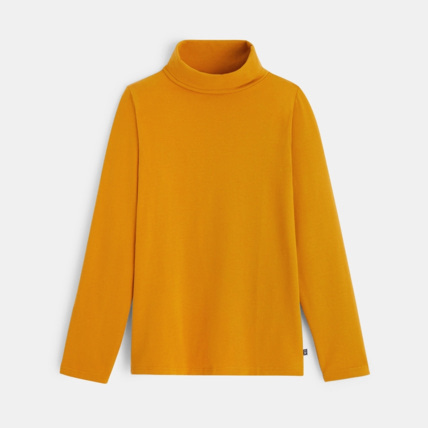 Avis T-shirt col roulé manches longues jaune garçon OKAIDI 1
