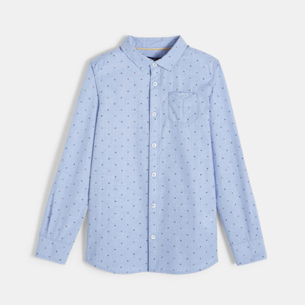 Avis Chemise à pois bleue garçon OKAIDI 1