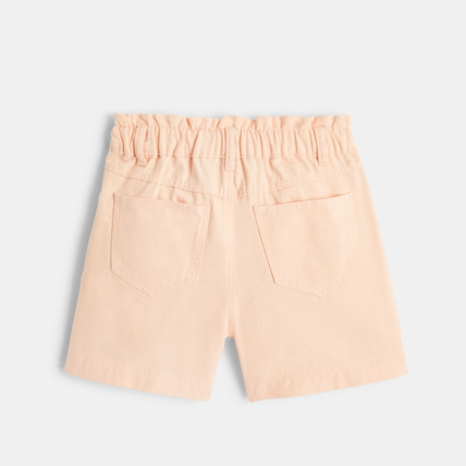 Avis Short taille haute en toile unie orange fille OKAIDI 4