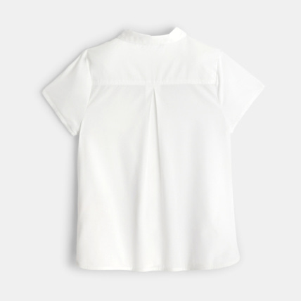Avis Chemise unie à manches courtes blanche fille OKAIDI 3