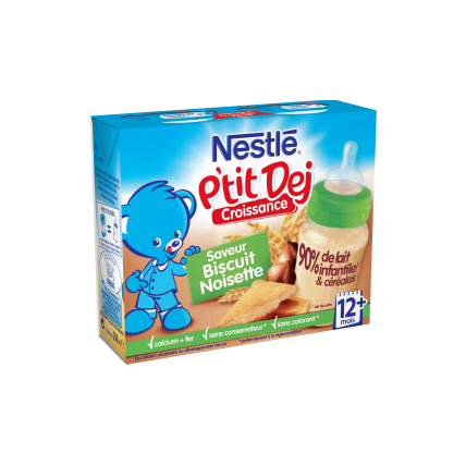 Avis Nestlé P'tit Dej - Brique lait & céréales biscuit noisette NESTLÉ 1