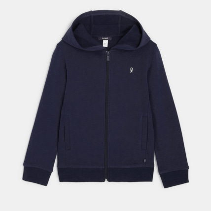 Avis Sweat-shirt uni à capuche bleu garçon OKAIDI 1