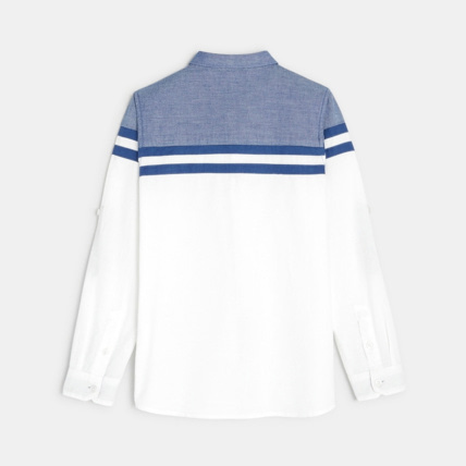 Avis Chemise à col boutonné bleue garçon OKAIDI 4