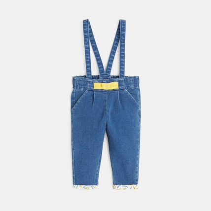 Avis Pantalon denim à bretelles amovibles OBAÏBI 1