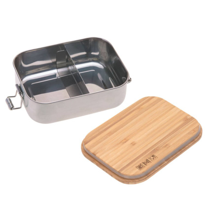 Avis Boîte à goûter en inox et bambou LÄSSIG 3